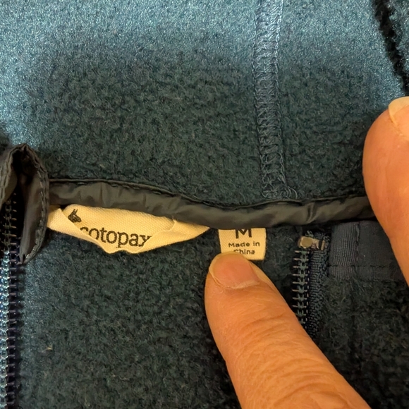 Cotopaxi Teca Fleece Hooded Half-Zip Pullover Men’s Medium  Teal/Orange/Blue - Picture 4 of 6
